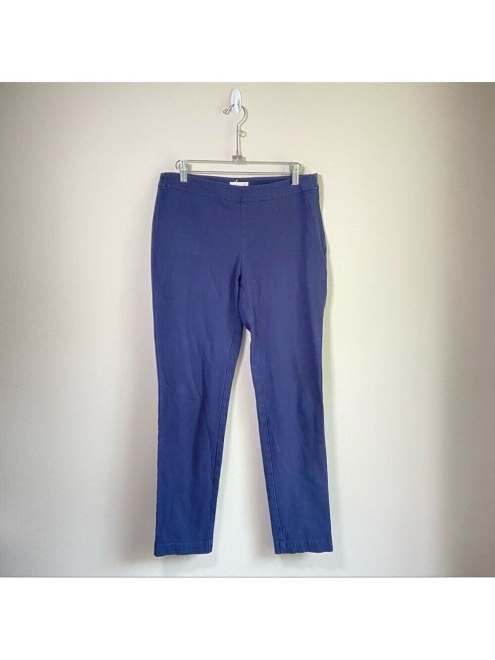Eileen Fisher Navy Slim Leg Ankle Pants Small